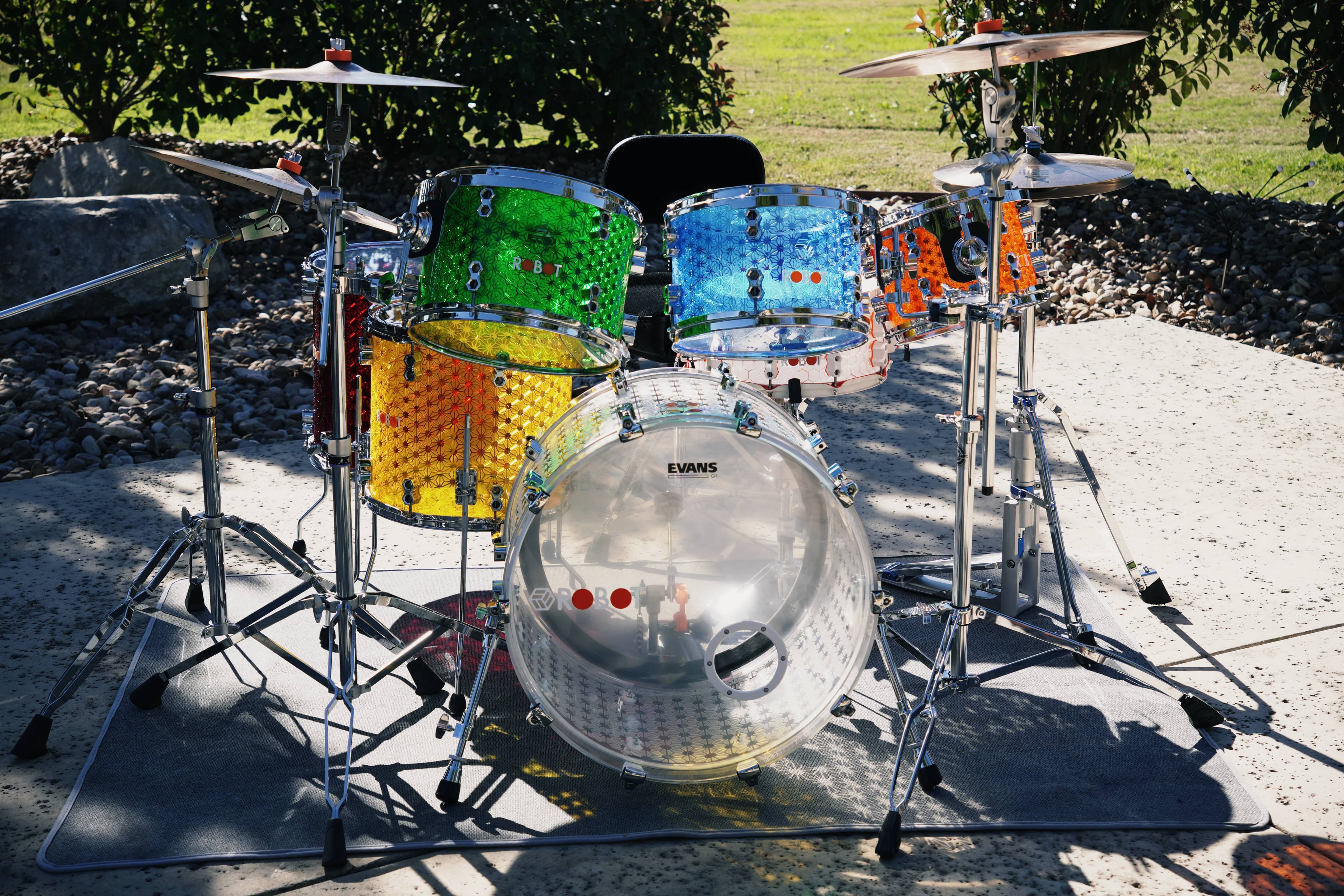 Irodori Asanoha kit with multicolor shells and chrome hardware.